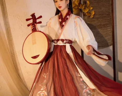 缪娜苏汉服女正品三件套中国风白菜晋制齐腰交...
