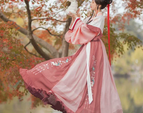 醉雨朵兔莲语汉服女夏季正品原创白菜晋制齐腰...