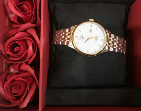 天王女手表 防水自动机械腕表 简约钢带女表...