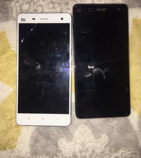 小米4白色无主板屏幕裂，黑色主板3+16无...