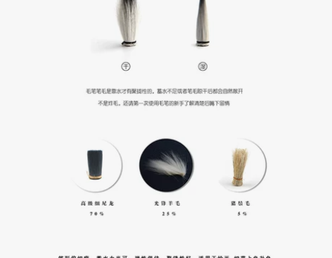 工笔画 水彩 抄经小楷 勾线 羊兼毫 毛笔