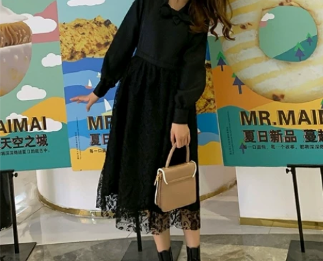 三件包邮 全新，法式复古连衣裙，黑色蕾丝长...