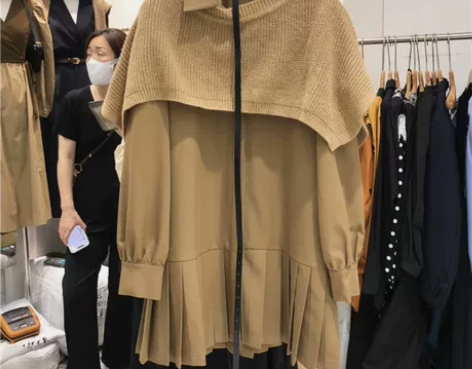 法式气质收腰时尚连衣裙女裝别致高级感休闲百...