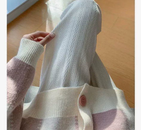 雪尼尔麦穗阔腿裤2022新款女秋冬显瘦高腰...