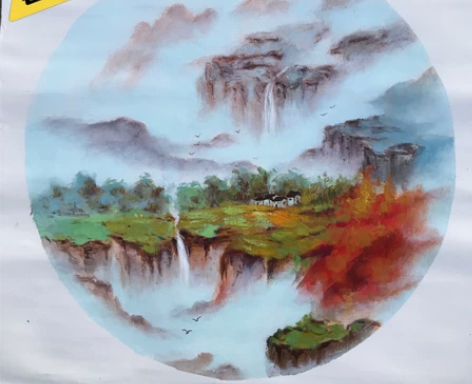 纯手工，风景画、画心60x?60?c?m喜...