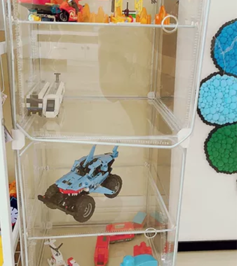 手办乐高展示柜摆件模型收纳盒大容量透明柜子...