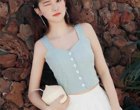 mschf吊带背心女外穿ins潮性感泫雅韩...