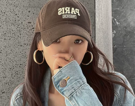 棒球帽 鸭舌帽棒球帽韩国设计师款Paris...