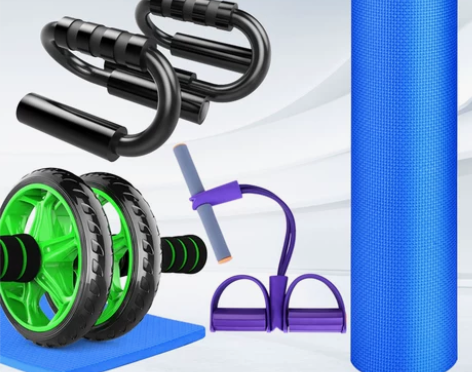 健腹肌轮初学者瑜伽垫俯卧撑男女室内健身器材...