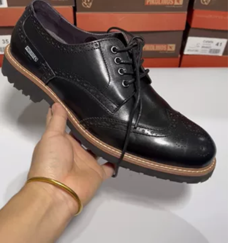 派高雁布洛克男鞋，里外全真皮，发泡大底，鞋...