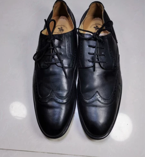 42码260保罗骑士品牌布洛克雕花鞋真皮皮...