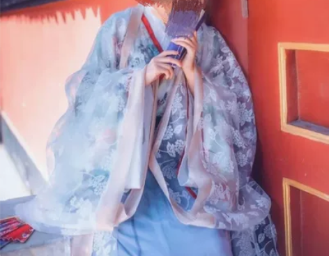 魏晋风汉服上宫大袖衫交领齐腰襦裙汉元素古装...