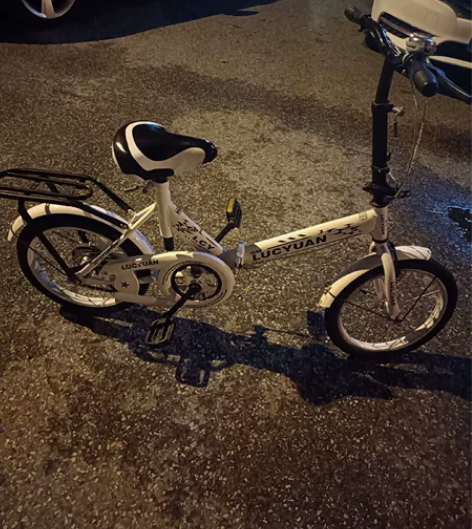 本人急售。自行车儿童折叠减震迷你单车16寸...
