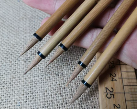 狼毫毛笔扬州湖笔梅景书屋5支 【】扬州湖笔...