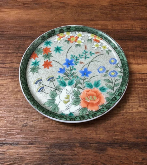 日本回流瓷器全新全品釉上彩满工满绘古香花朵...