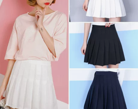 jk百褶裙 很简单的白色小裙子 给钱就卖 ...