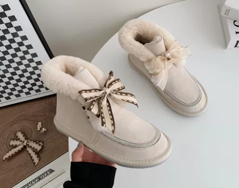 特价 雪地靴 158元 单丝带蝴蝶结 仙女...