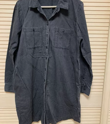 黑色女士牛仔连衣裙 XL 有侧口袋,除了当...