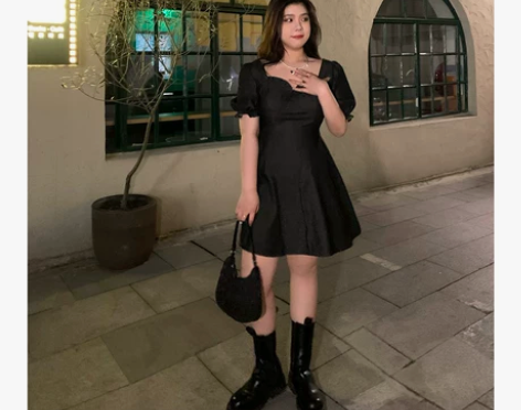 辣妹曦曦子 黑色连衣裙 全新  转手原因 ...