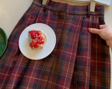 Miroment 高腰 打褶中裙 两色入...