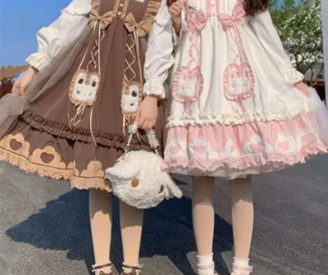 秋冬新款原创Lolita连衣裙女大童JSK...