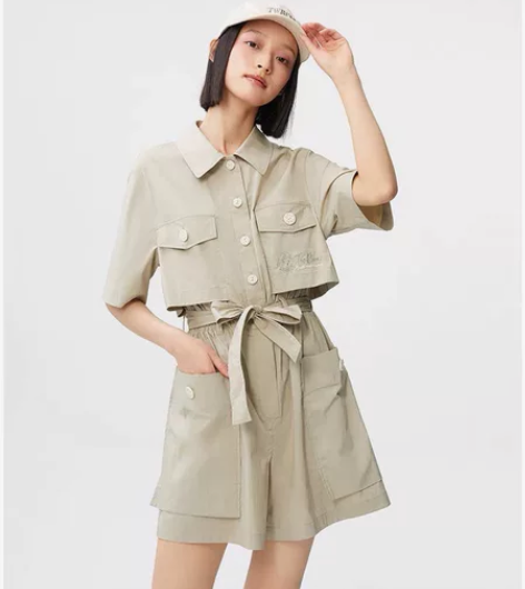 Teenie Weenie小熊工装连体裤 ...