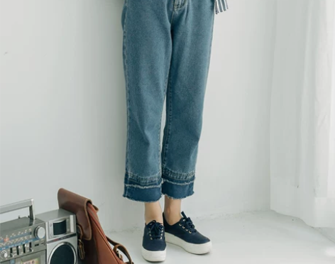 ?空气猫自制|宽松牛仔裤女秋装bf风阔腿裤...