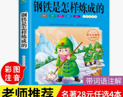 钢铁炼成的 书籍钢铁怎样带词语注解趣味彩图...