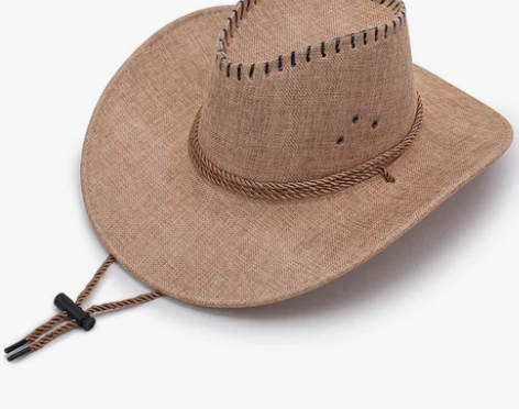 草帽夏季遮阳大沿男帽牛仔帽户外休闲沙滩帽子