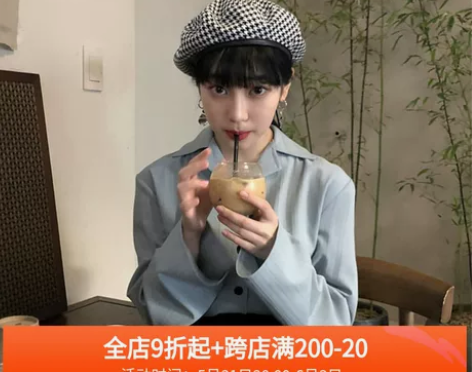 千鸟格网红贝雷帽女秋冬韩版日系百搭潮ins...
