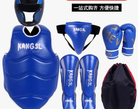 散打护具全套成人儿童拳击护具套装武术搏击