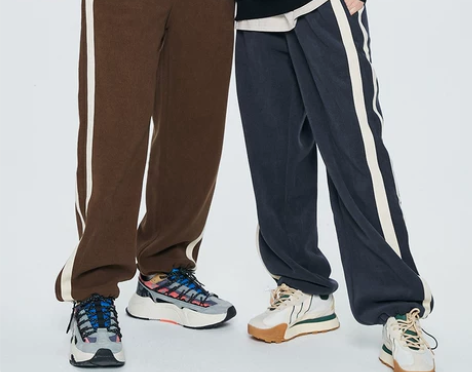 男女同款灯芯绒裤重磅美式高街休闲卫裤宽松直...