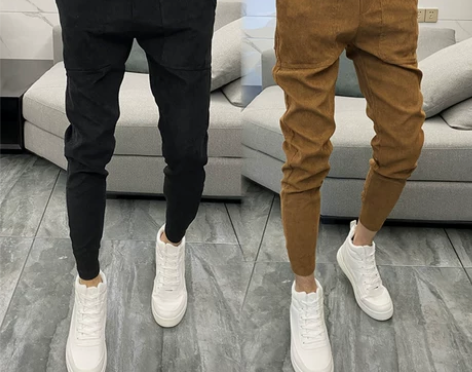 春夏季新款男士修身休闲小脚裤韩版潮流网红精...