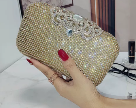 旗袍手包2022新款镶钻宴会手拿包名媛晚礼...