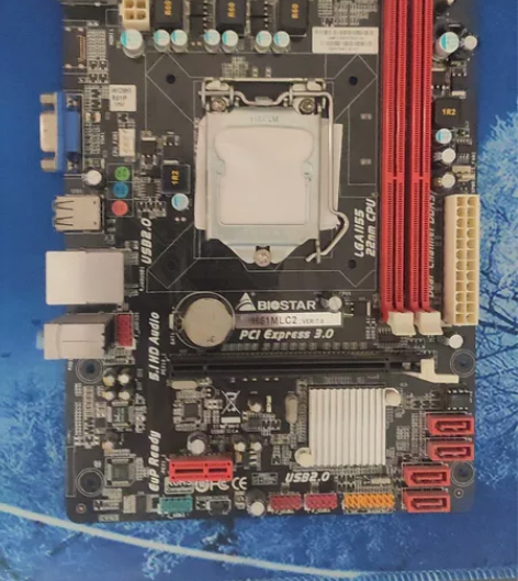 映泰 H61MLC2 拆机主板，支持22纳...