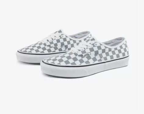 VANS灰白棋盘格Authentic男女板...