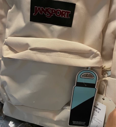 全新米白Jansport杰斯伯正品双肩背包...