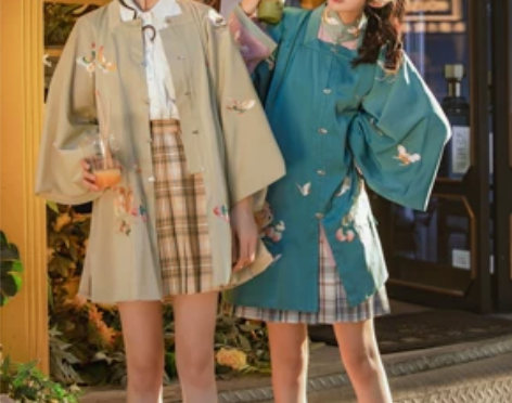 司南阁原创【百蝶猫】汉服女款明制立领方领一...