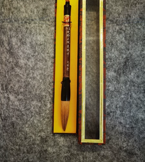 文林堂毛笔一支，硬锋北狼毫联笔大斗笔  出...