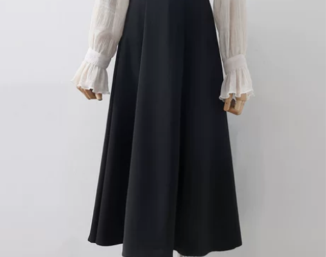 ?职业简约黑色西装裙女百搭高腰显瘦垂感通勤...