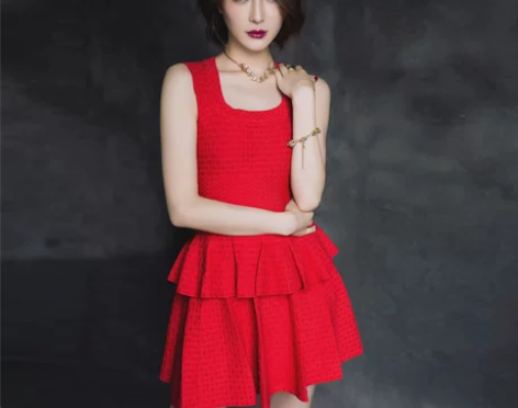 2015RLL经典小香风气质名媛荷叶边弹力...