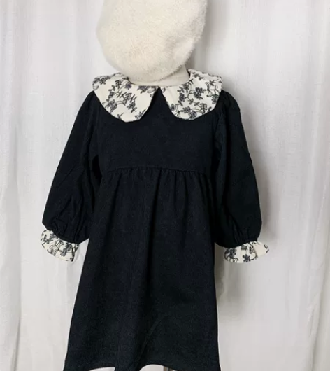 韩版刺绣女孩花朵连衣裙女宝宝公主裙潮田园风...