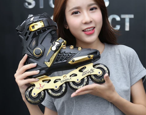 ?轮滑鞋直排轮可调溜冰鞋成年人儿童男女花式...