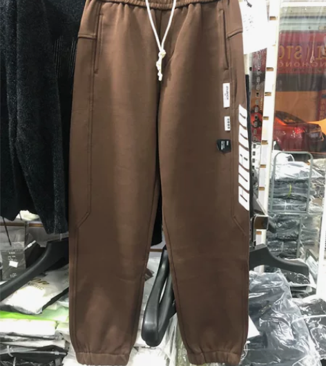 全新精品男士复合面料厚款咖色休闲9分卫裤特...