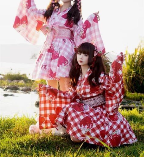 【年后发货】熊之工作室的草莓浴衣 有瑕疵 ...