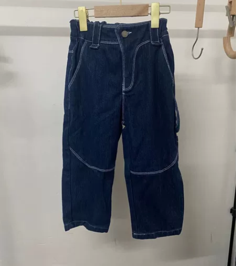 磨毛大裤腿阔腿裤版型工装牛仔裤，直筒大裤腿...