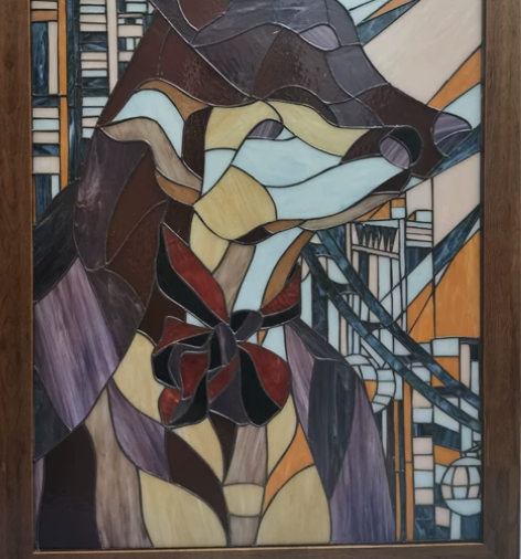 镶嵌玻璃，蒂凡尼玻璃工艺画，玻璃画 毕设作...
