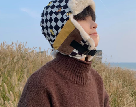 雷锋帽男士潮牌飞行员冬季防风防寒冬天耳罩保...