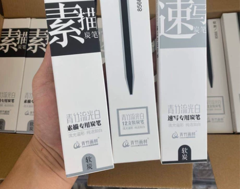 青竹流光白速写素描炭笔绘画炭笔初学者成人美...