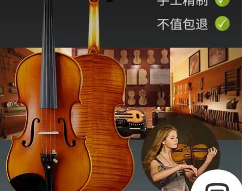 【年货价】浩成小提琴初学者儿童成人手工实木...